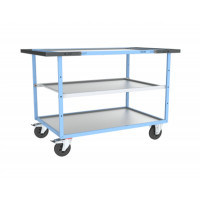 Servante D'atelier 3 Plateaux en Tôle Galvanisée - 1200x800mm - 400kg