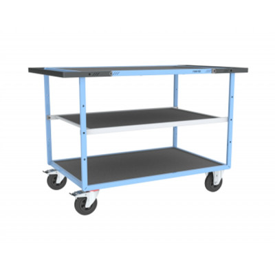 Servante D'atelier 3 Plateaux en Tôle Galvanisée - 1200x800mm - 400kg