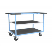 Servante D'atelier 3 Plateaux en Tôle Galvanisée - 1200x800mm - 400kg