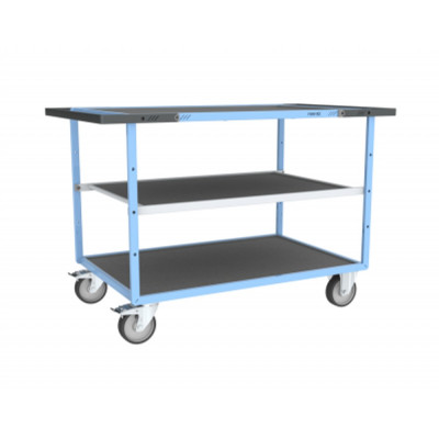 Servante D'atelier 3 Plateaux en Tôle Galvanisée - 1200x800mm - 400kg