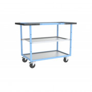 Servante D'atelier 3 Plateaux en Tôle Galvanisée - 850x500mm - 250kg