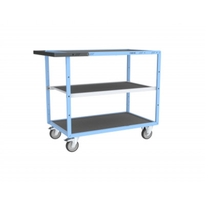 Servante D'atelier 3 Plateaux en Tôle Galvanisée - 850x500mm - 250kg