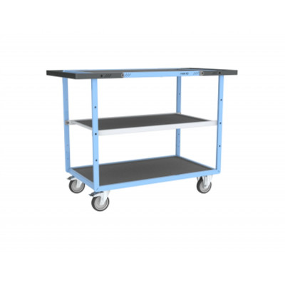 Servante D'atelier 3 Plateaux en Tôle Galvanisée - 850x500mm - 250kg