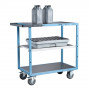 Servante D'atelier 3 Plateaux en Tôle Galvanisée - 850x500mm - 250kg