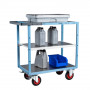 Servante D'atelier 3 Plateaux en Tôle Galvanisée - 850x500mm - 400kg