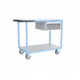 Établi Mobile d'Atelier 2 Plateaux en Bois - 1000x600mm - 250kg