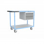 Établi Mobile d'Atelier 2 Plateaux en Bois - 1000x600mm - 250kg