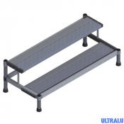 Marchepied large en aluminium 2 marches