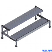 Marchepied large en aluminium 2 marches
