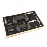 Coffret  4 micromètres ext 1/100 -0-25/25-50/50-75/75-100