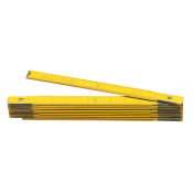 Double mètre bois jaune - ressorts laiton