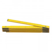 Double mètre bois jaune - ressorts laiton