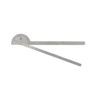 Rapporteur d'angle inox -secteur 90 - double règle graduée 300mm