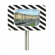 EUvex Miroir d’Agglomération ECO Noir & Blanc – Sécurité Intersections – Acrylique Résistant UV