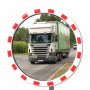 Miroir Routier Inox Rouge/Blanc – Sécurité Circulation – Haute Résistance Extérieure