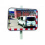 Miroir Routier Tous Usages 90° – Sécurité Visuelle – Acrylique Antichoc avec Réflecteur Rouge