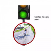Miroir Trixi Cyclistes – Sécurité Angles Morts – Version Chauffant
