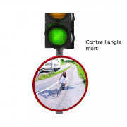 Miroir Trixi Cyclistes – Sécurité Angles Morts – Version Chauffant