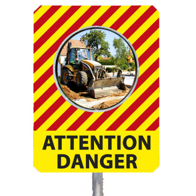 Miroir de chantiers temporaires personnalisés