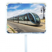 Miroir rectangulaire avec réflecteurs
