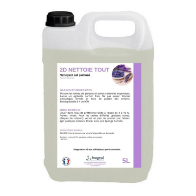 2D NETTOIE TOUT LAVANDE Nettoyant sol & surface parfumé