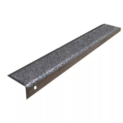 Nez de marche à coller inox 304 Meiser M Granit brut ou Jaune Ral 1016 ERP, PMR