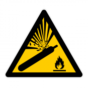 Panneau danger bouteille pressurisée