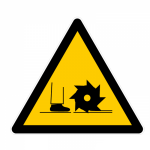 Panneau danger broche de fraisage