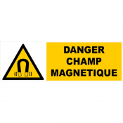 Panneau danger champ magnétique