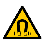 Panneau danger champ magnétique
