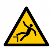 Panneau danger chute avec dénivellation