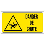 Panneau danger de chute