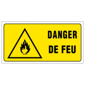 Panneau danger de feu
