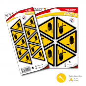 Panneau danger écrasement des mains