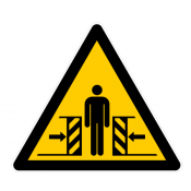 Panneau danger écrasement