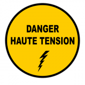 Panneau danger haute tension