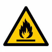 Panneau danger matières inflammables