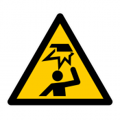 Panneau danger obstacle en hauteur