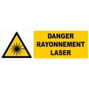 Panneau danger rayonnement laser