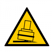 Panneau danger risque de basculement