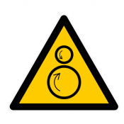 Panneau danger rouleau contrarotatifs