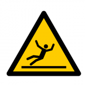 Panneau danger sol glissant