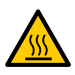 Panneau danger surface chaude