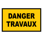 Panneau danger travaux