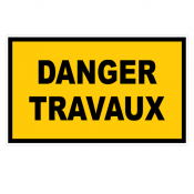 Panneau danger travaux