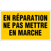 Panneau en réparation ne pas mettre en marche