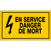 Panneau en service danger de mort