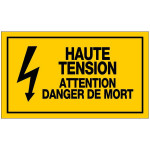 Panneau haute tension attention danger de mort