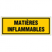 Panneau matières inflammables