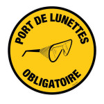 Panneau port de lunettes obligatoire